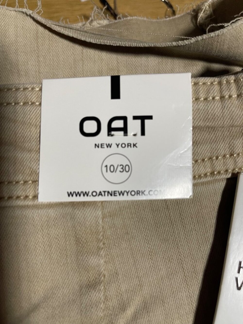 OAT New York High-Rise Wide-Leg Utility Pants Beige Denim Jeans Womens 10/30 - Picture 4 of 10